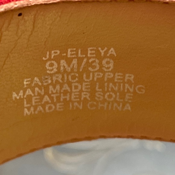 COPY - Jessica Simpson Red Suede ELEYA SANDAL size 9M - Picture 7 of 9